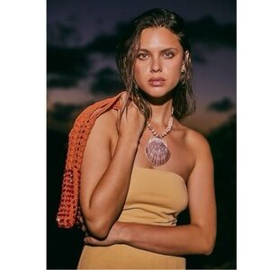 Free People Love Letter To The Sea Necklace NWT Bohemian Beach Adjustable Shell